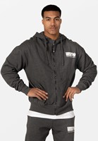 Classic Oversized Zipped Hoodie - Dark Gray Melange - S