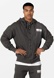 Classic Oversized Zipped Hoodie - Dark Gray Melange - L
