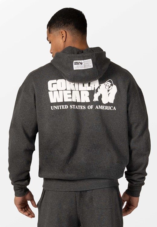 Classic Oversized Zipped Hoodie Gray