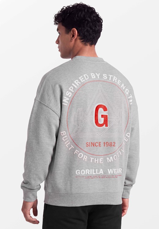 Leeds Oversized Sweater - Light Gray Melange - 2XL