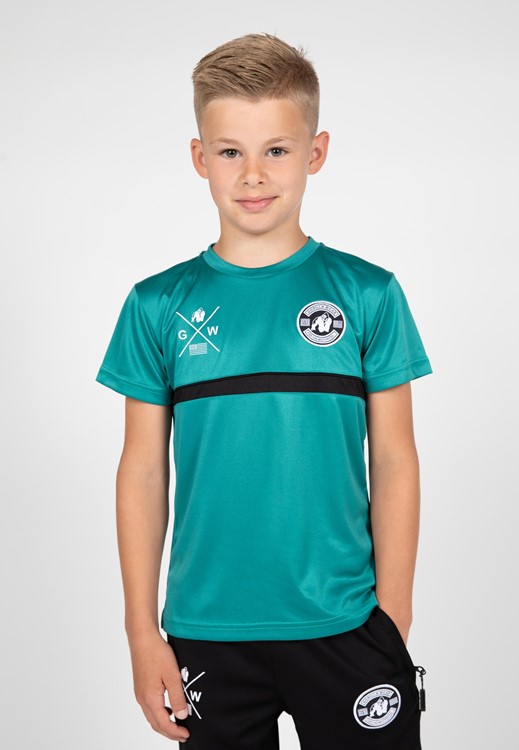 Vernon Kids T-Shirt - Teal Green - 140