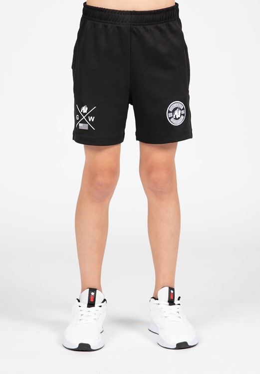 Vernon Kids Track Shorts - Black - 140