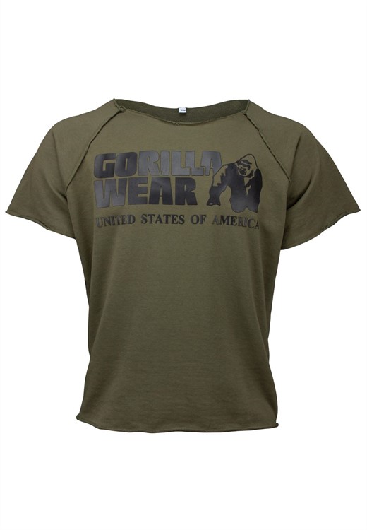 Classic Workout Top Army Green Pop1