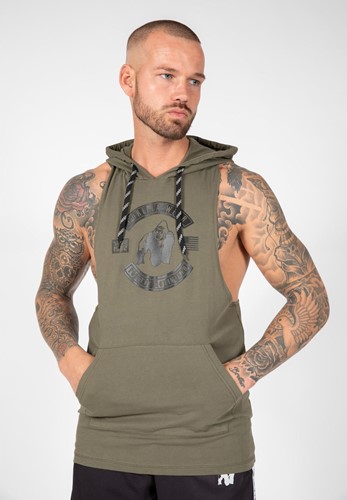 Lawrence Hooded Tank Top - Army Green - L