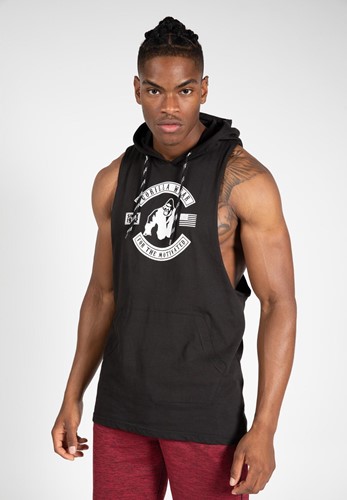 Lawrence Hooded Tank Top - Black - 4XL