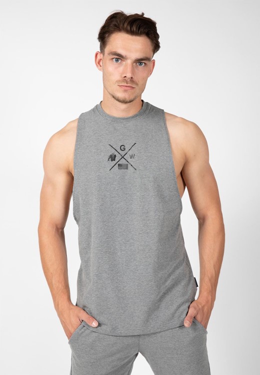 Cisco Drop Armhole Tank Top - Gray/Black - 2XL