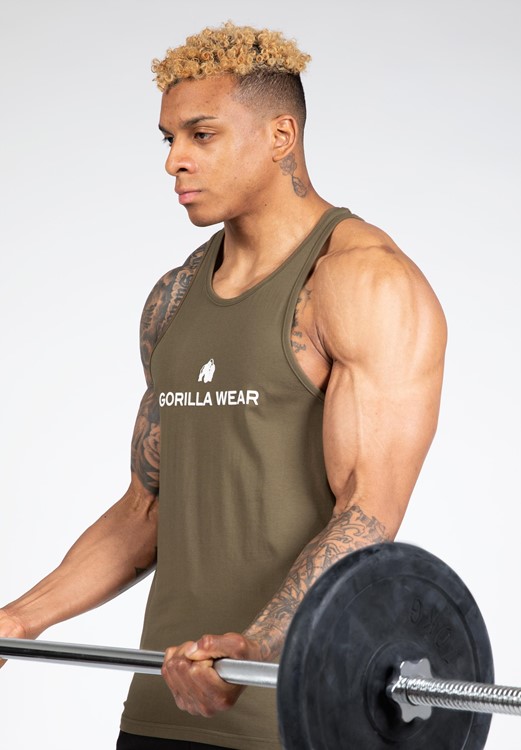 Carter Stretch Tank Top - Army Green - XL