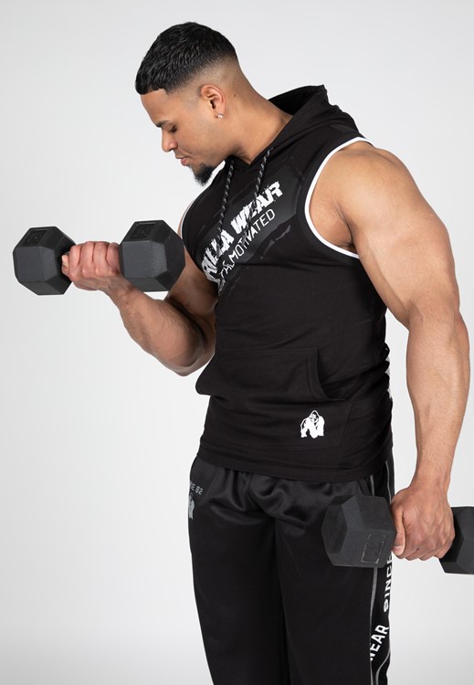 Loretto Hooded Tank Top - Black - M