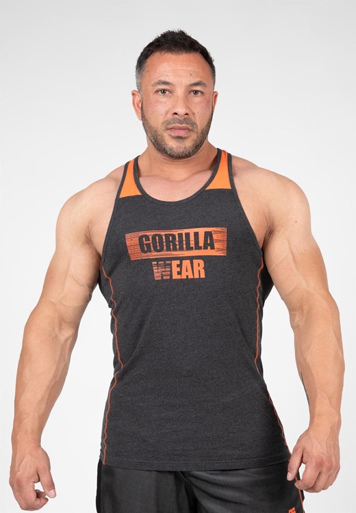 Wallace Tank Top - Gray/Orange - S
