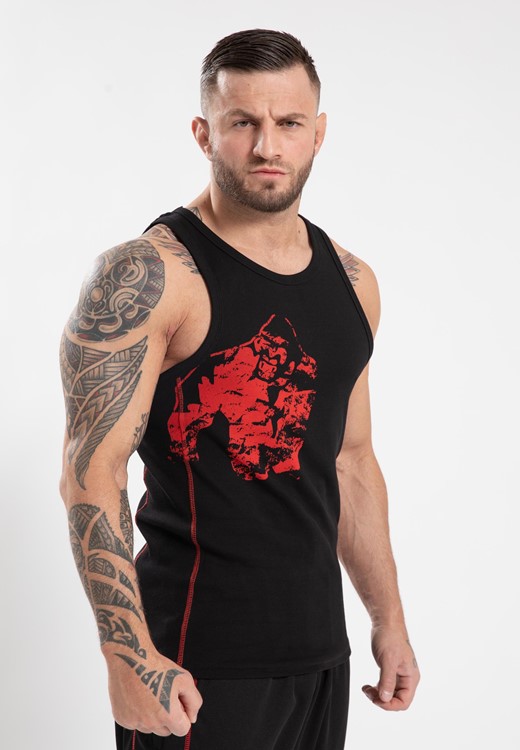Monterey Tank Top - Black/Red - S/M