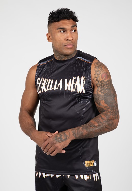 Clayton Tank Top - Black/Gold