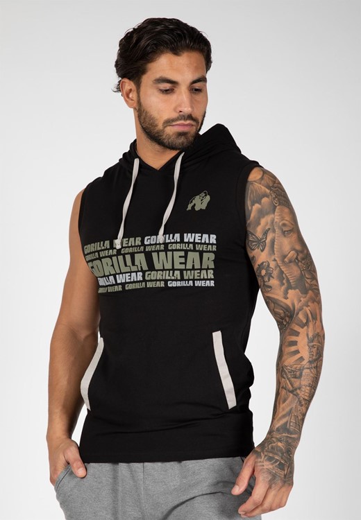 Melbourne S/L Hooded T-shirt - Black - S