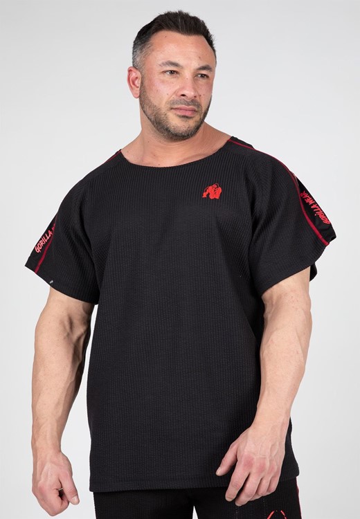 Buffalo Old School Workout Top - Black/Red - S/M