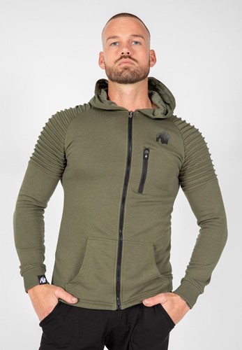 Delta Zipped Hoodie - Army Green - 2XL