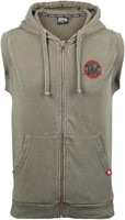 silverdale sleeveless hoodie - army green