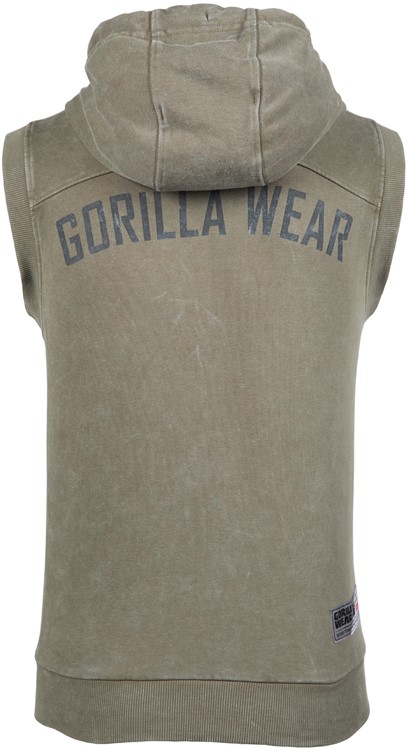 silverdale sleeveless hoodie - army green