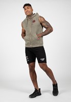 silverdale sleeveless hoodie - army green
