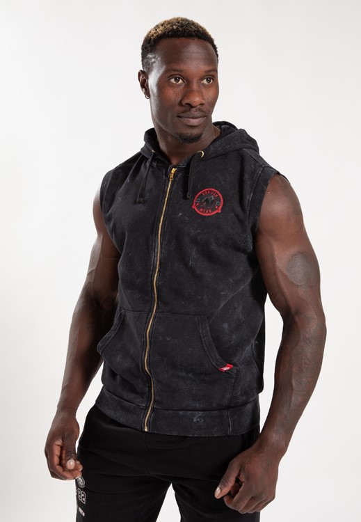 Silverdale Sleeveless Hoodie - Black - 4XL