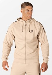 Harvey Hooded Track Jacket - Beige