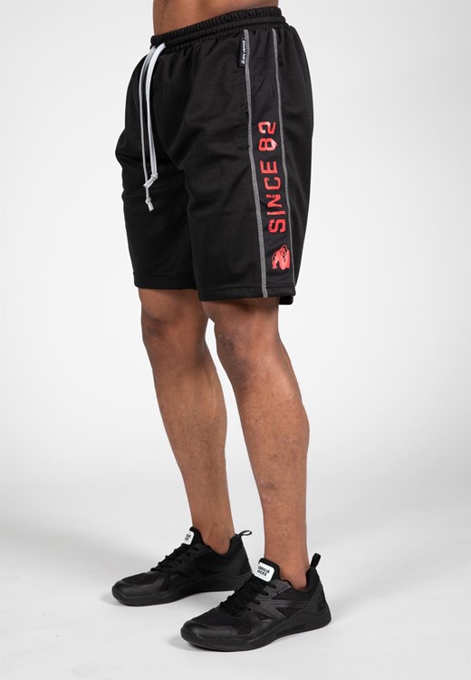 Functional Mesh Shorts - Black/Red-S/M