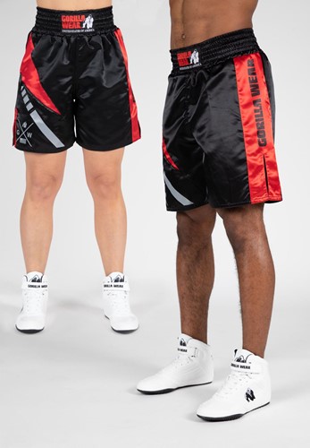 Hornell Boxing Shorts - Black/Red - L