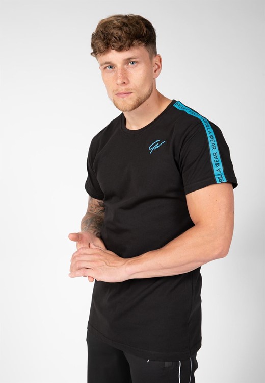 Chester T-shirt - Black/Blue - XL