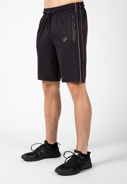 Wenden Track Shorts - Black/Gold - 2XL