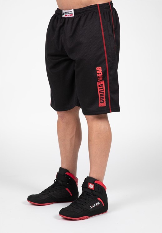 Wallace Mesh Shorts - Black/Red - L/XL