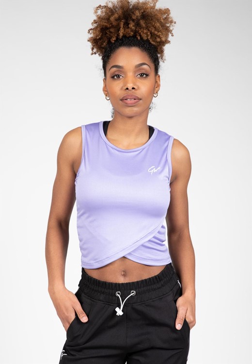 Estelle Twisted Crop Top - Lilac - S