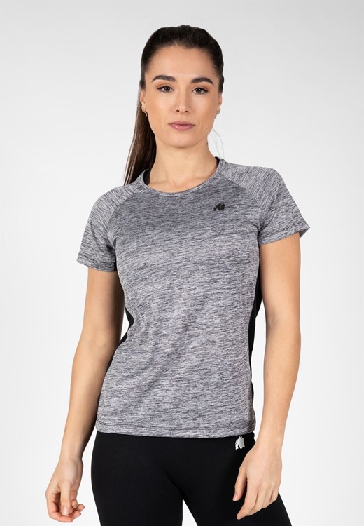 Monetta Performance T-Shirt - Gray Melange/Black - XS