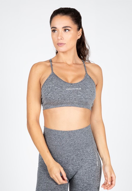 Quincy Seamless Sports Bra - Gray Melange - S/M