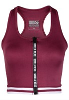 Mesa Zip Front Crop Top Red