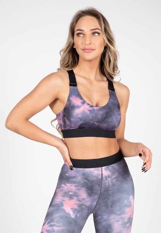 Colby Sports Bra - Gray/Pink - M