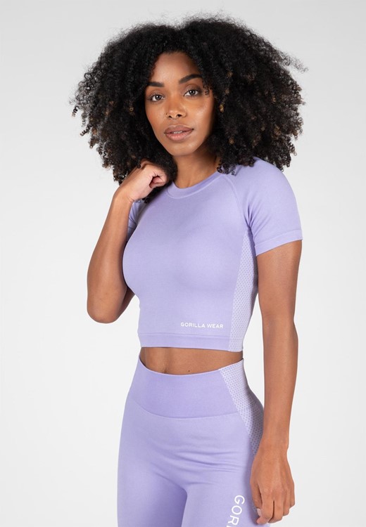 Selah Seamless Crop Top - Lilac - S/M
