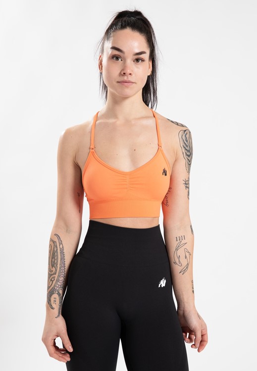 Olivia Seamless Sports Bra - Peach - S/M