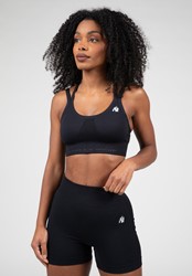 Whitney Seamless Sports Bra - Black  - M/L