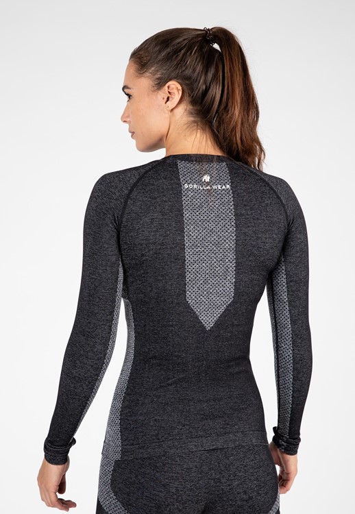 Selah Seamless Long Sleeve - Black - XS/S