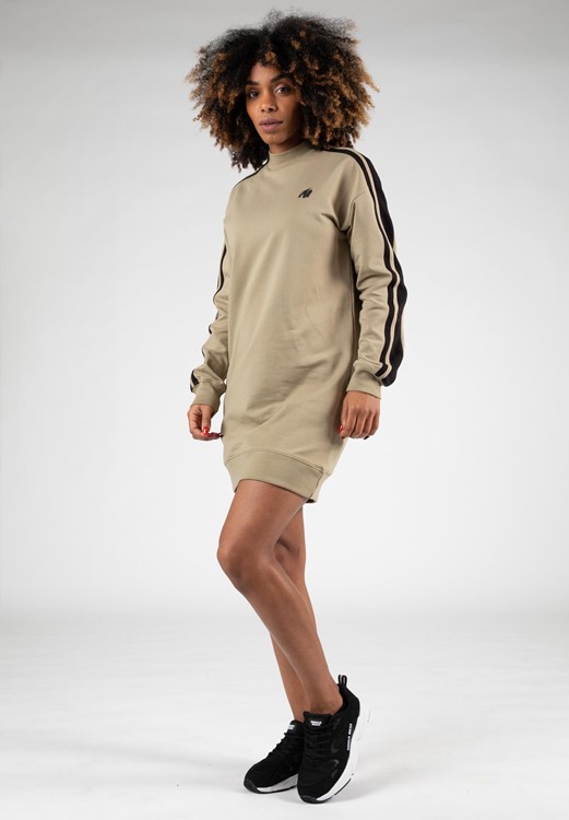 Isabella Sweatshirt Dress - Beige - XS