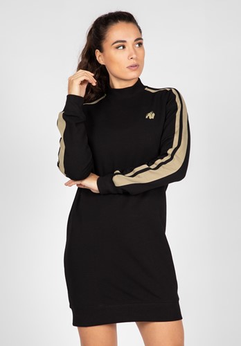 Isabella Sweatshirt Dress - Black - L