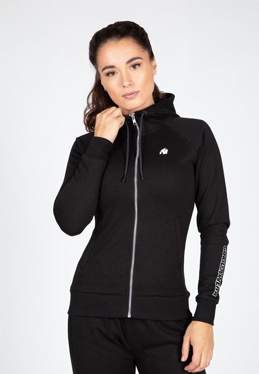 Marion Zipped Hoodie - Black - XS