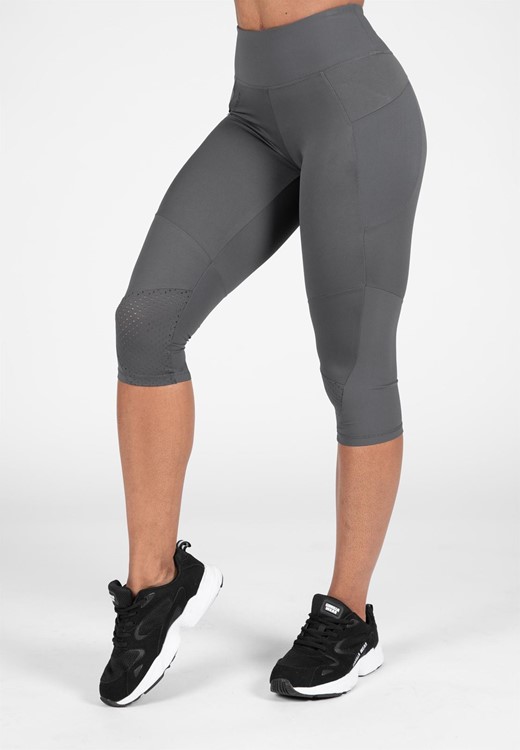 Monroe Cropped Leggings - Gray - S