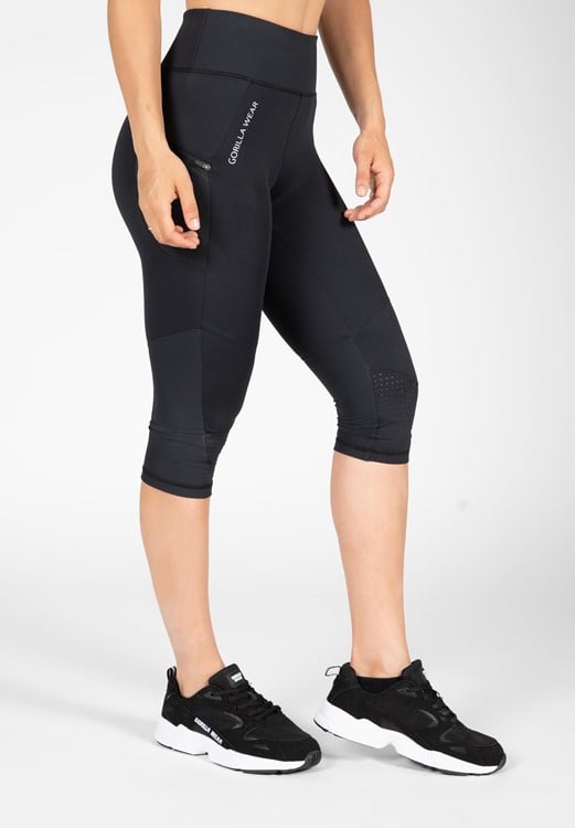 Monroe Cropped Leggings - Black - S