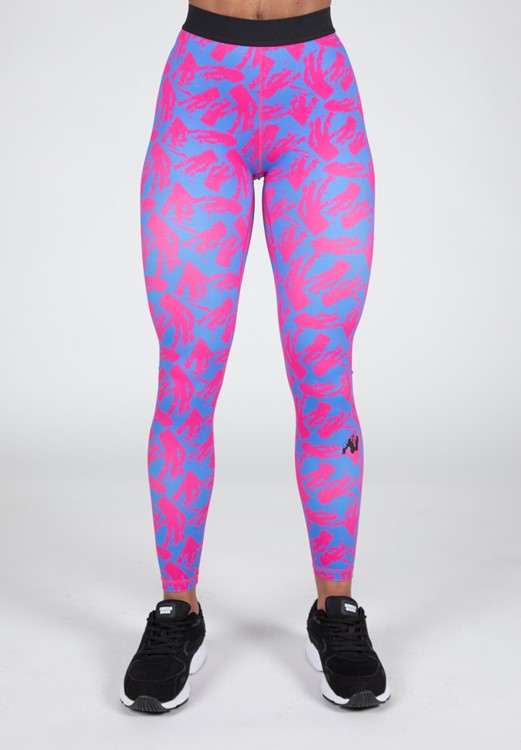 Colby Leggings - Blue/Pink - XL