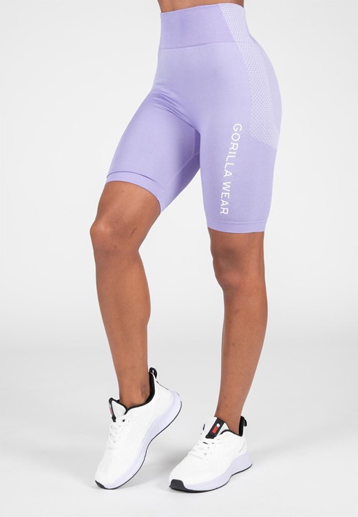 Selah Seamless Cycling Shorts - Lilac - L/XL