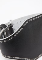 6 inch padded leather belt black/black