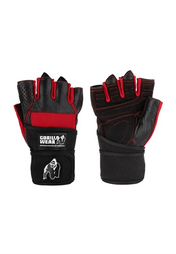 Dallas Wrist Wraps Gloves - Black/Red - 3XL
