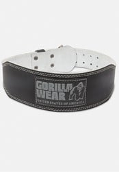 Gorilla Wear 4 Inch Padded Leather Lifting Belt - Black/Gray -  S/M