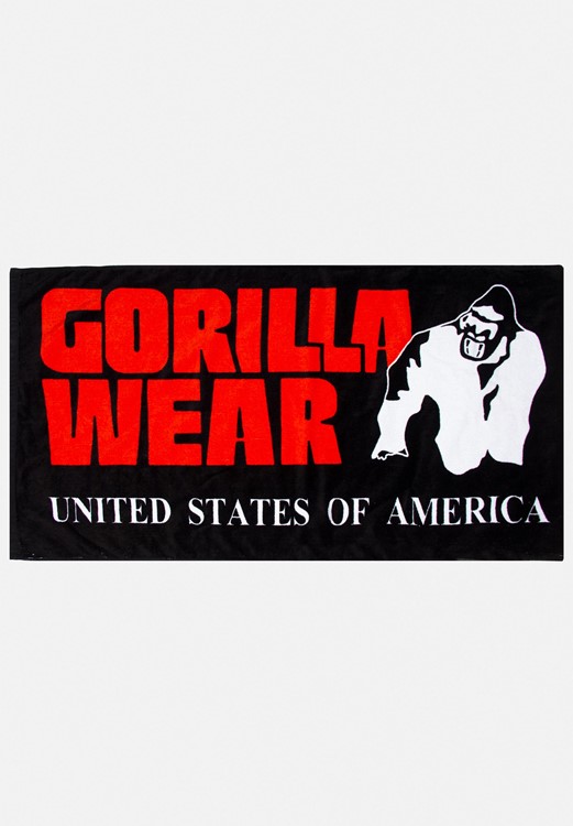 Classic Gym Towel - Black/Red