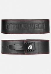 Gorilla Wear 4 Inch Premium Leather Lever Belt - Black