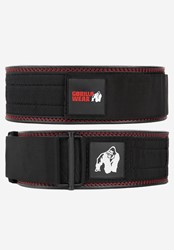 Gorilla Wear 4 Inch Premium Leather Lifting Belt - Black - S/M
